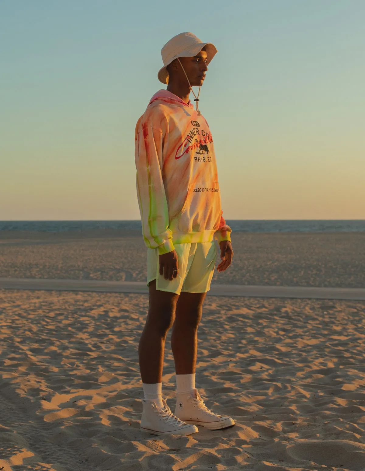 088 Mascot Pullover Hoodie - Sunset Tie Dye
