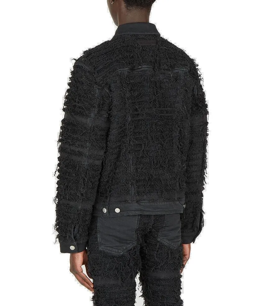 1017 ALYX 9SM Blackmeans Denim Jacket - All-Over Shredded Effect