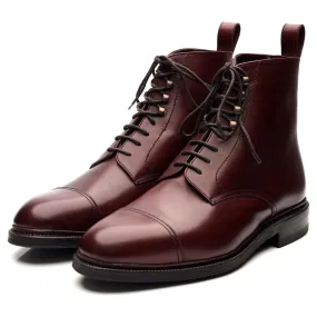 '101747 'Burgundy Leather Boots UK 6.5 E