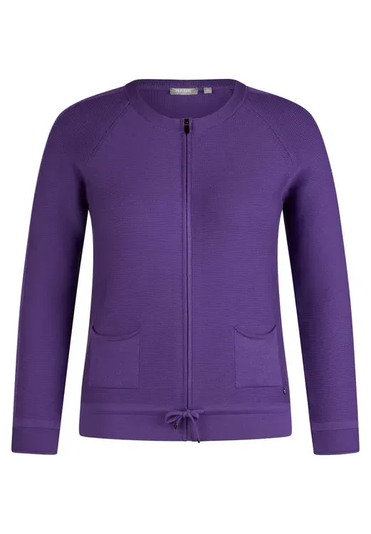 122530 - Purple Zip Up Cardigan - Rabe