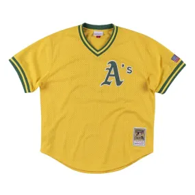 1990 Mark McGwire Oakland Athletics BP Jersey - Authentic MLB Pullover