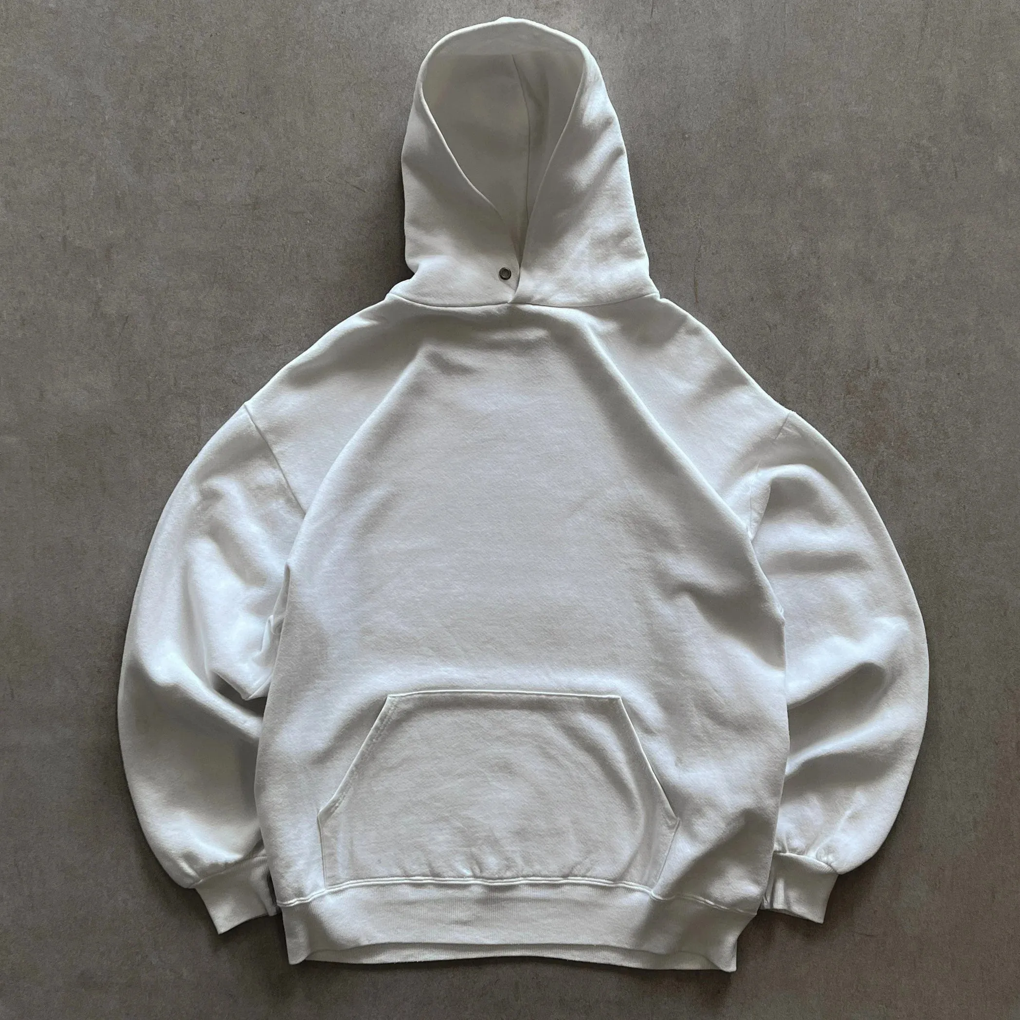 1990s Jerzees White Hoodie - XL