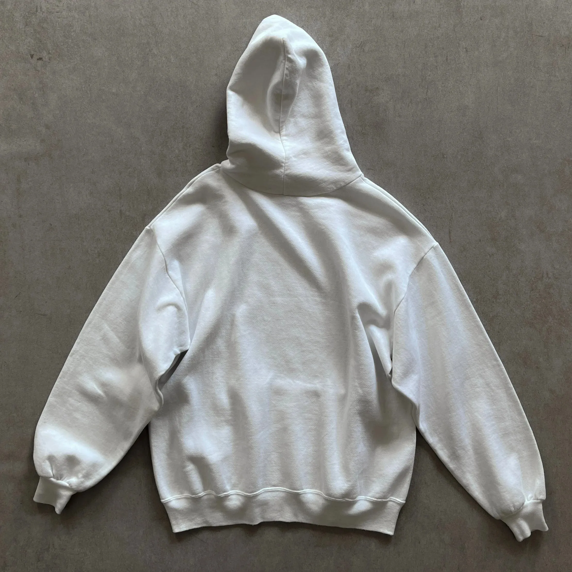 1990s Jerzees White Hoodie - XL