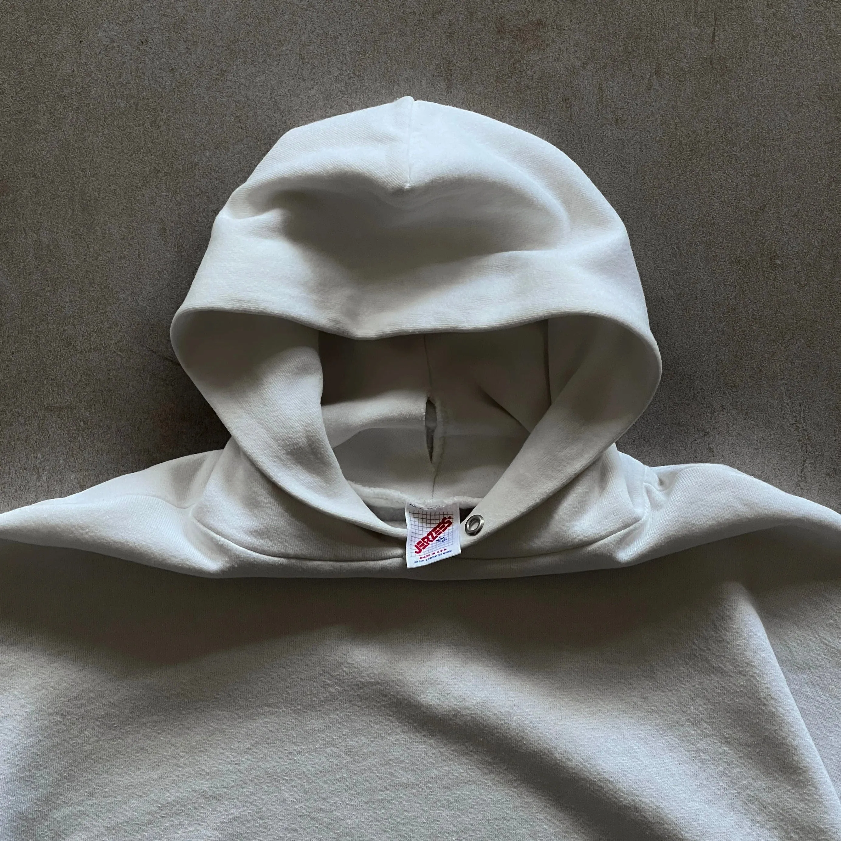 1990s Jerzees White Hoodie - XL