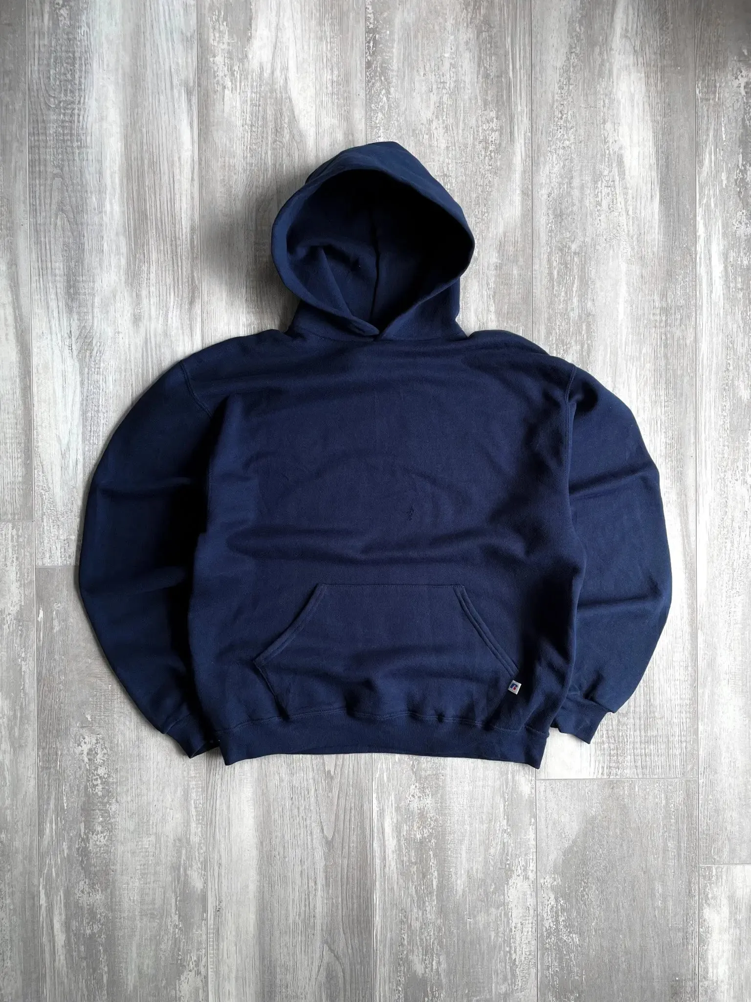 1990's Russell Athletic Navy Hoodie - L