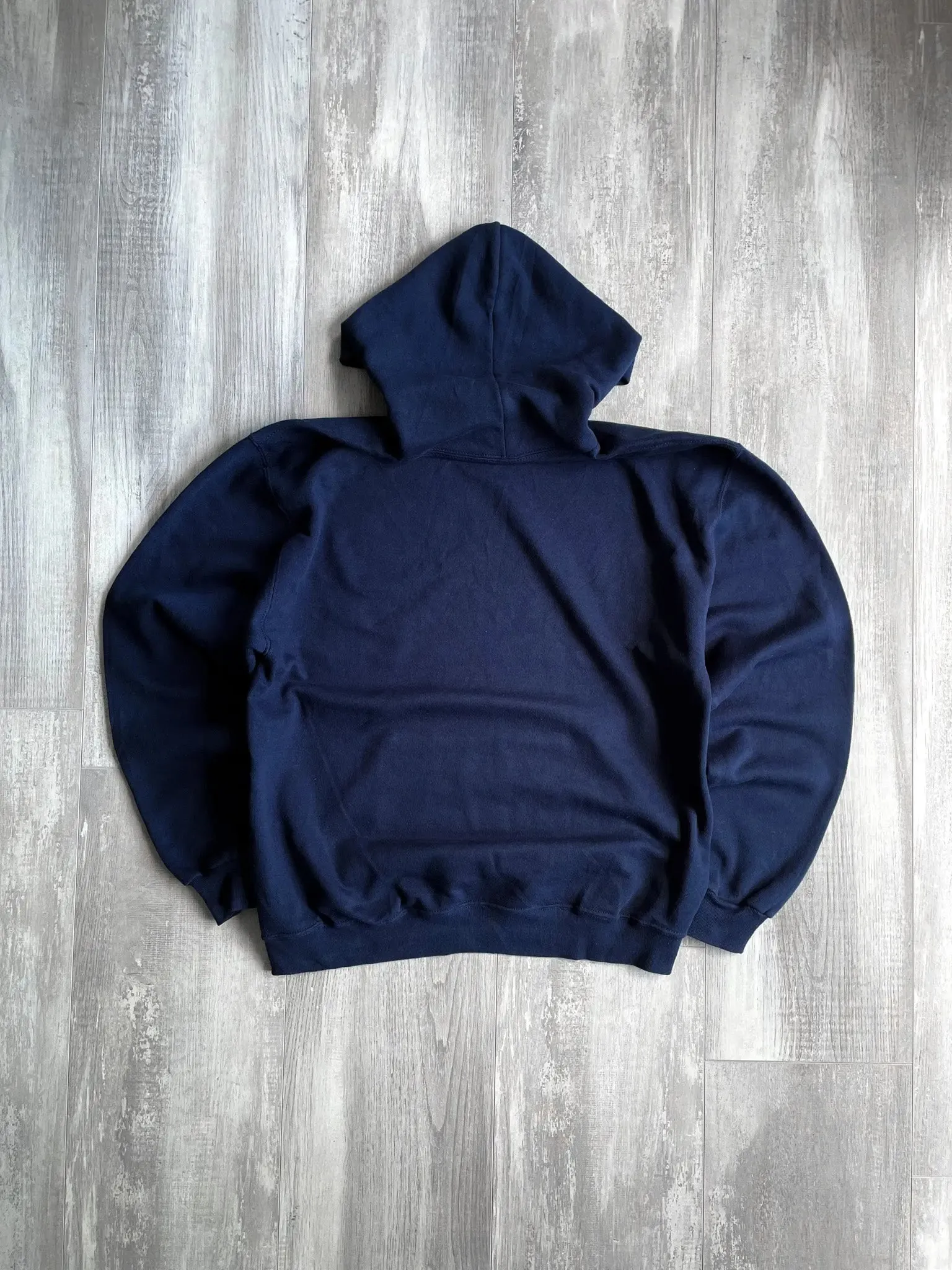 1990's Russell Athletic Navy Hoodie - L