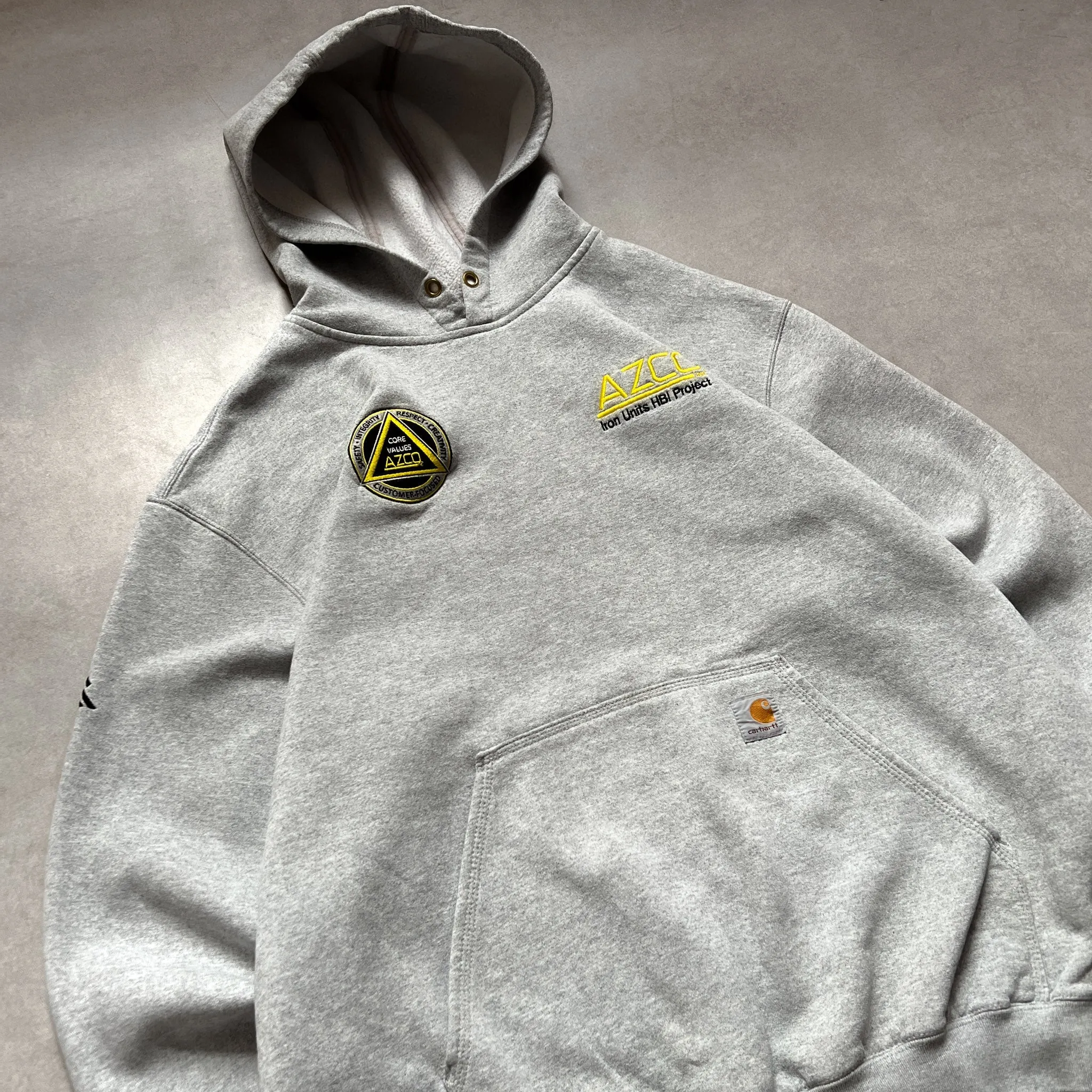 2000s Carhartt AZCO Grey Hoodie - XL