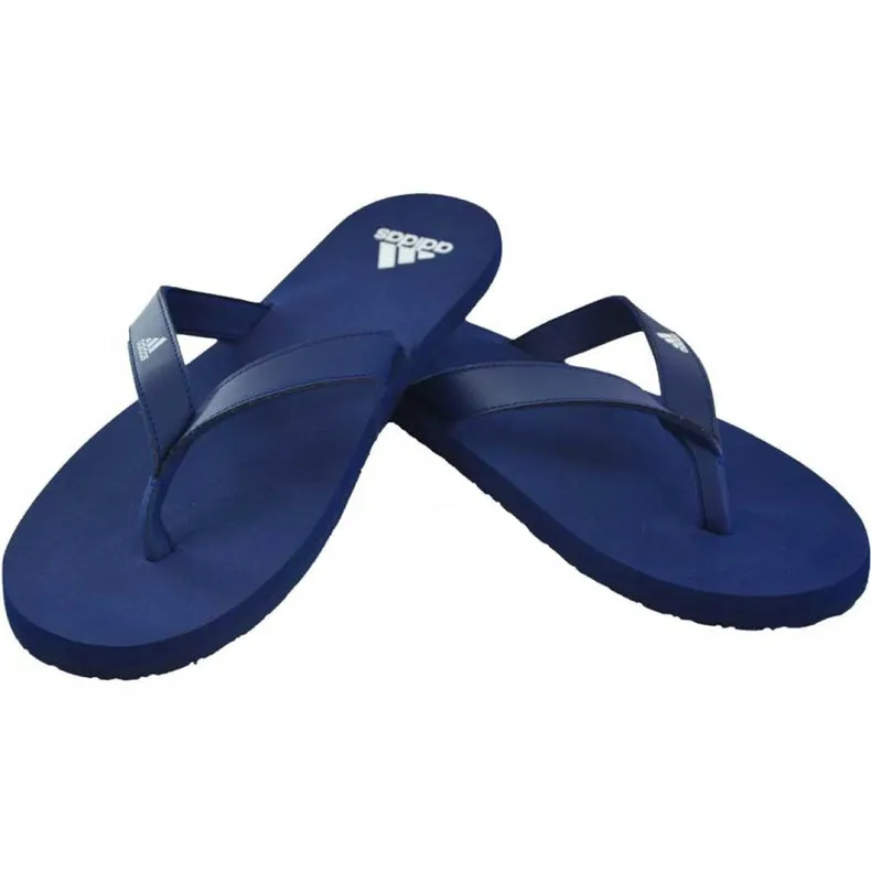 3 Adidas Mens Dark Blue/White Eezay Flip Flop Casual Thongs