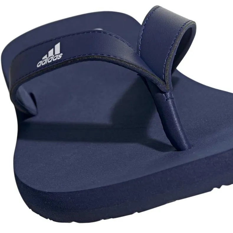 3 Adidas Mens Dark Blue/White Eezay Flip Flop Casual Thongs