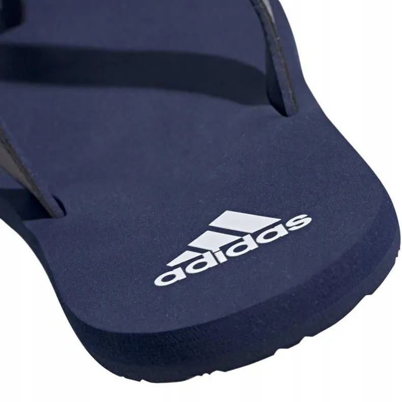 3 Adidas Mens Dark Blue/White Eezay Flip Flop Casual Thongs