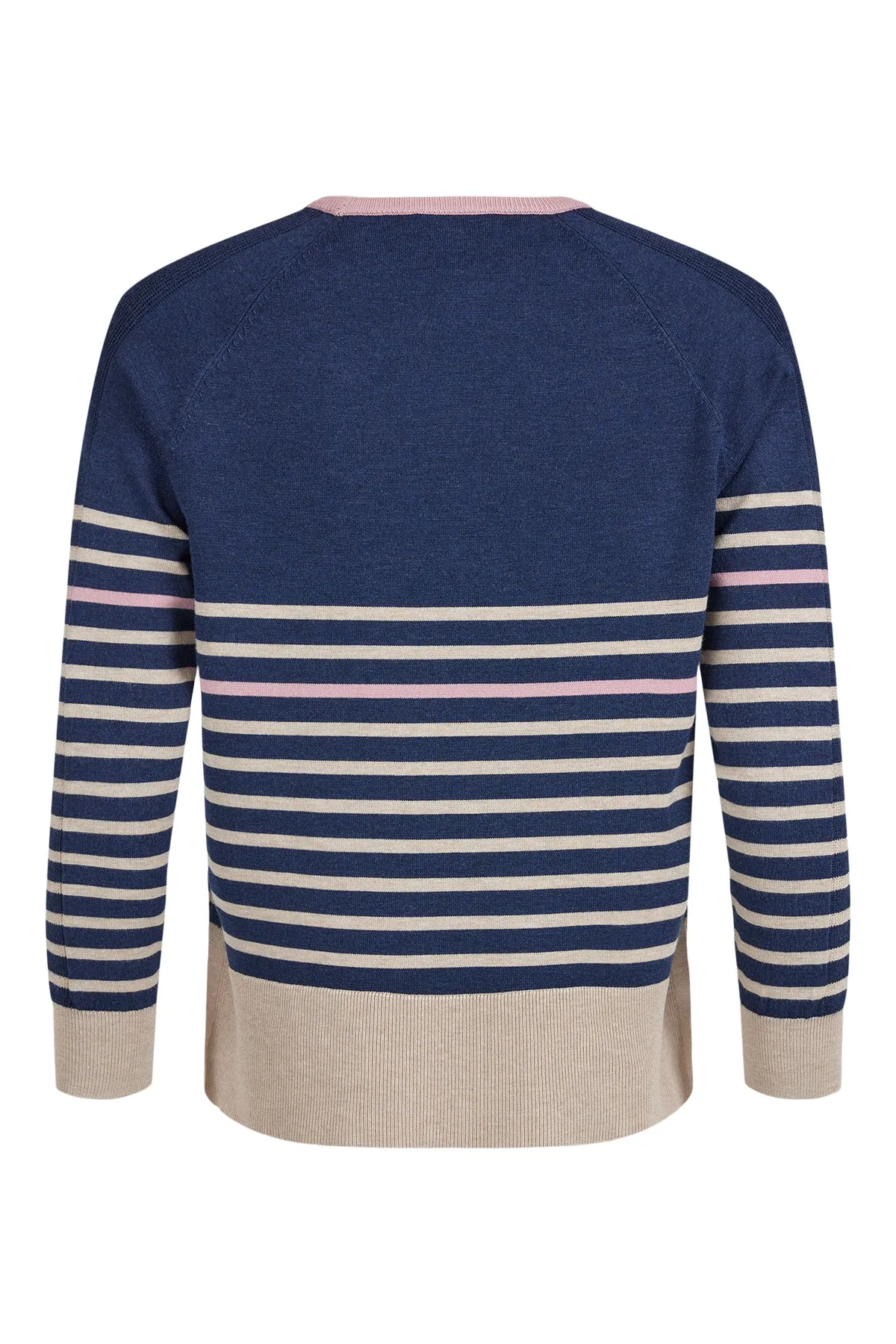 6938 Navy Strip Print Pullover Sunday - Buy Now