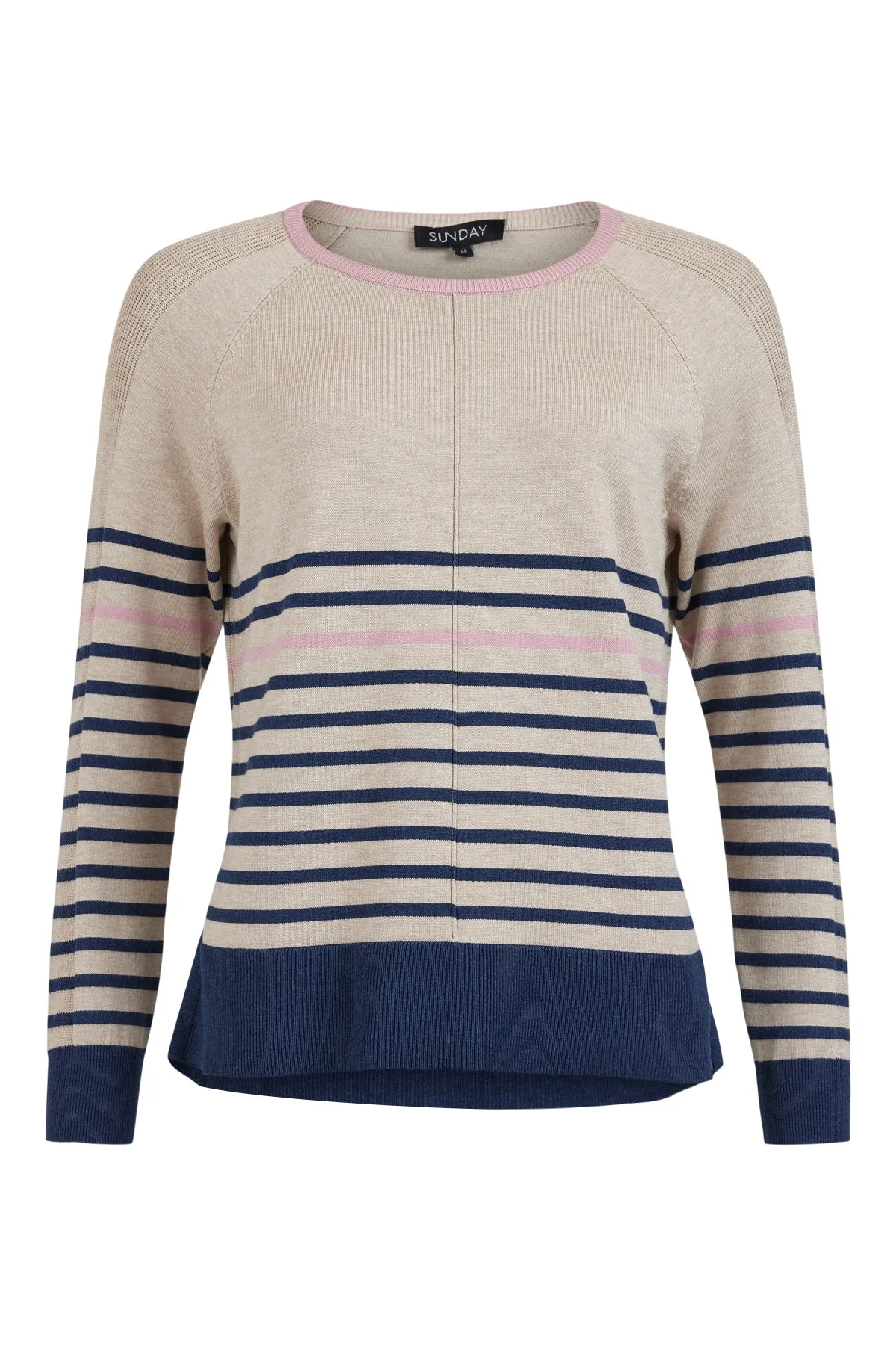 6938 - Striped Print Sweater - Sunday