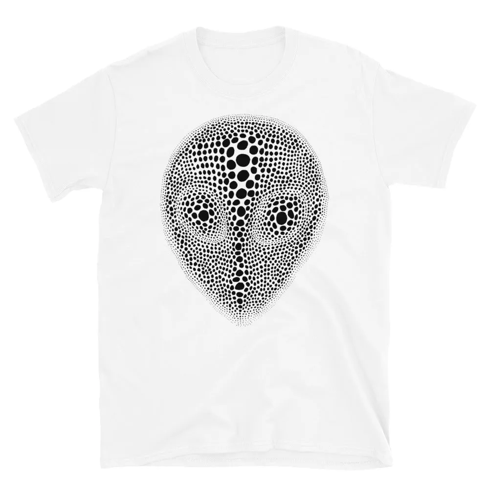 Alien Head Graphic T-Shirt with White Illusion Design