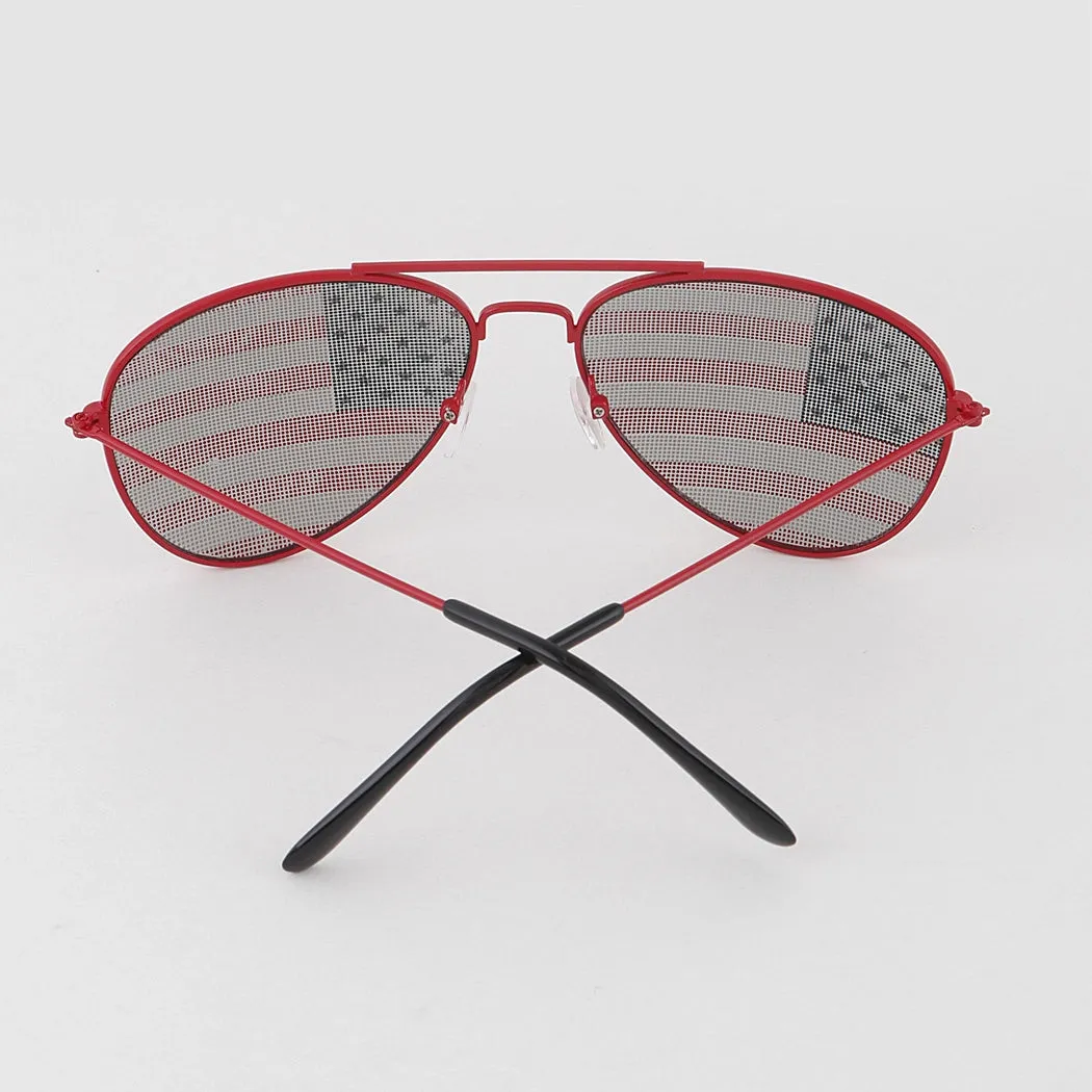 American Flag Aviator Sunglasses for Toddlers and Big Kids.