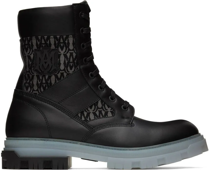 AMIRI Black Military Combat Boots