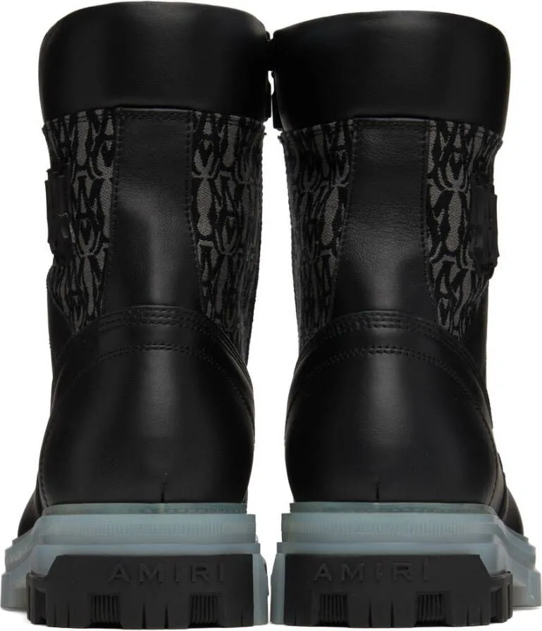 AMIRI Black Military Combat Boots