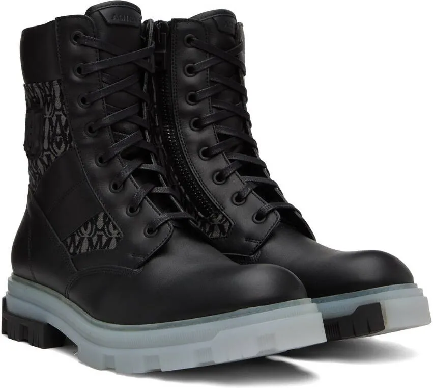 AMIRI Black Military Combat Boots