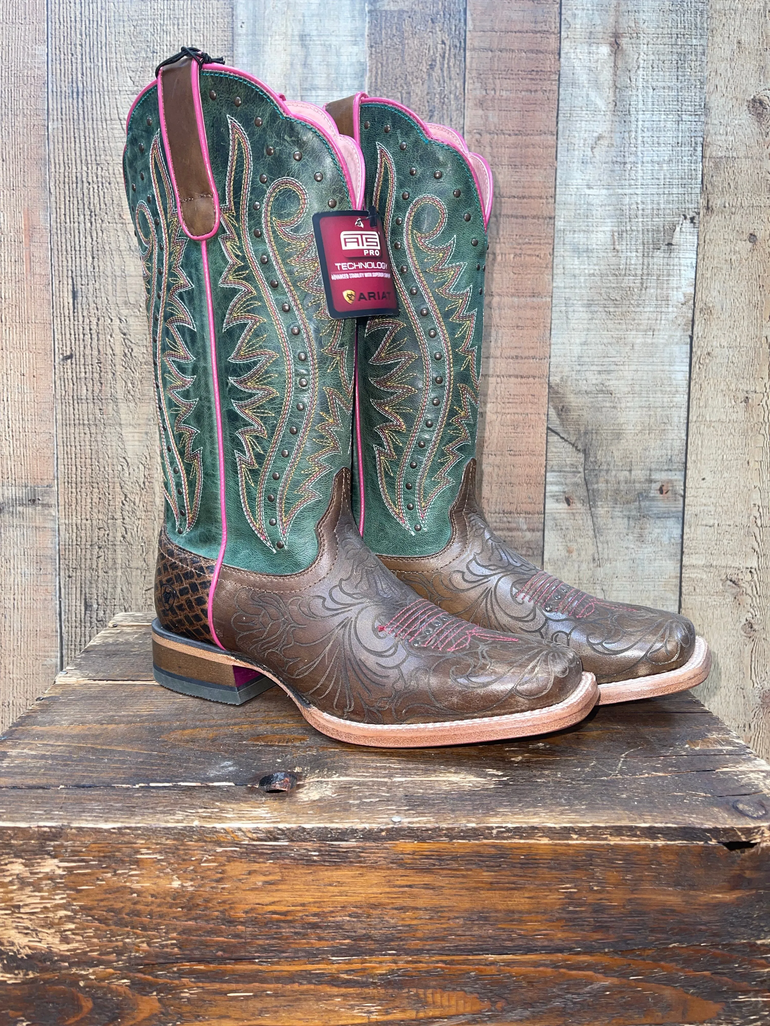 Ariat Montage Western Boots - Floral Brown