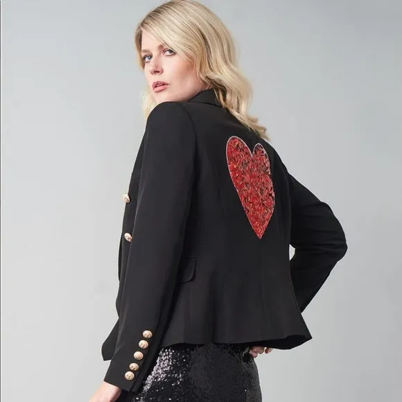 AZI Sequin Heart Blazer