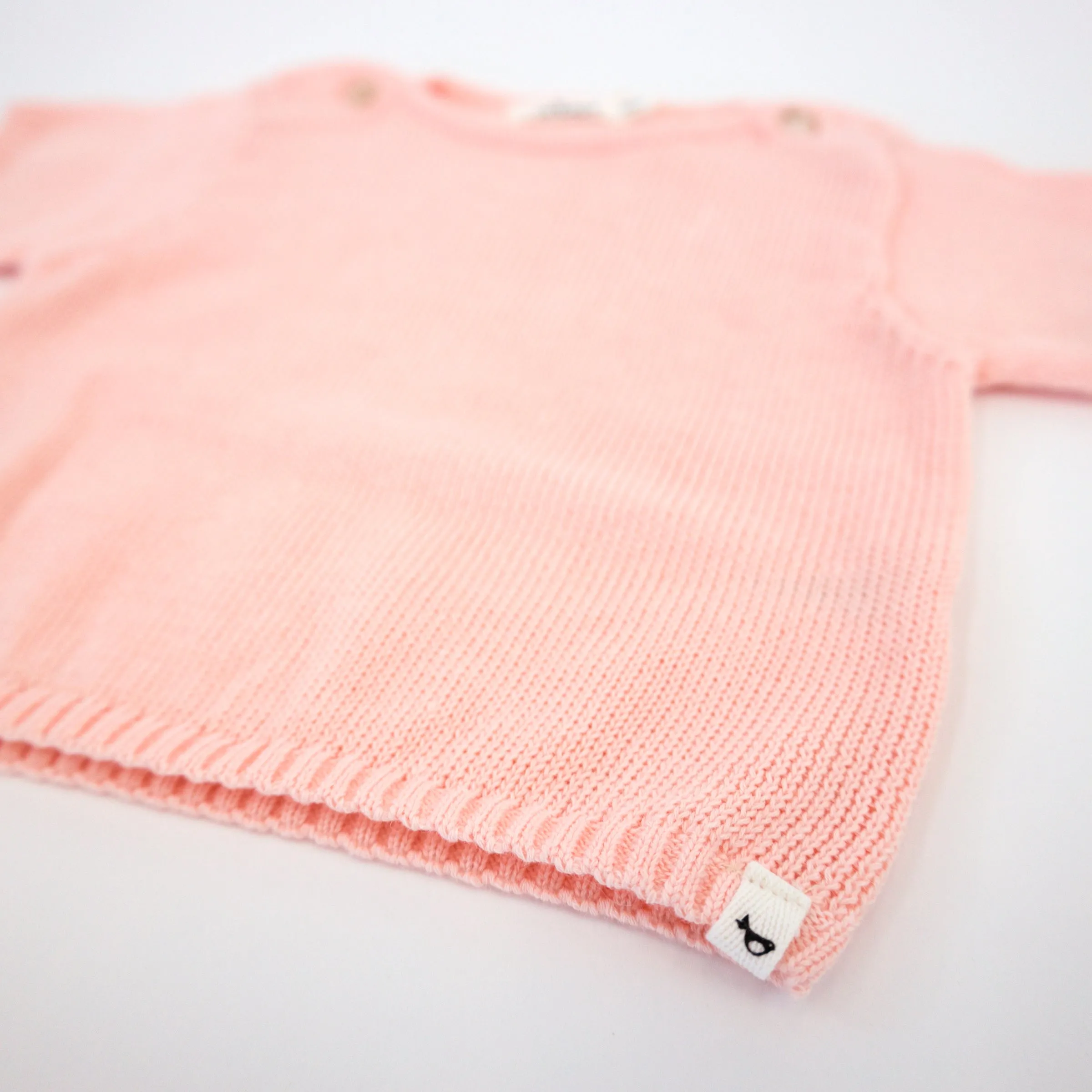 Baby Country Club Knitted Short Set - Pale Pink