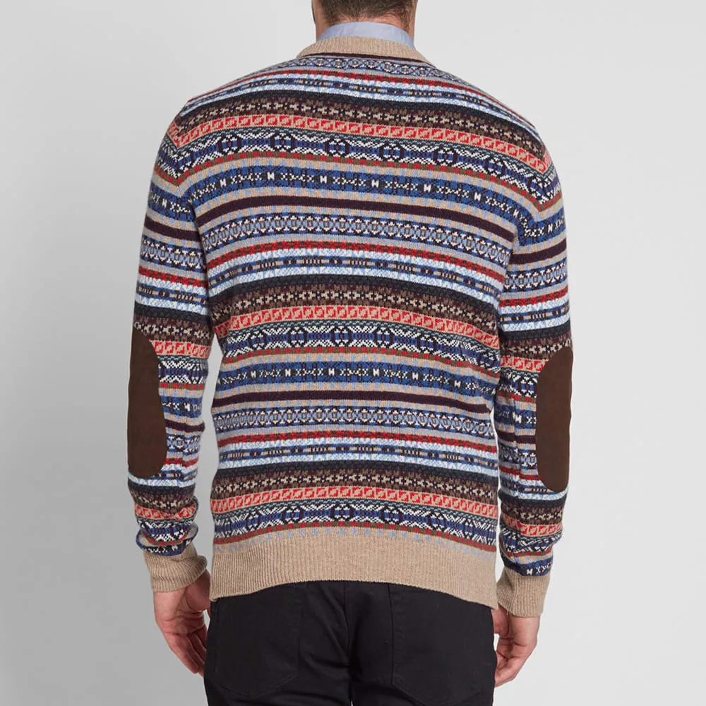 Barbour crewneck sweater stone