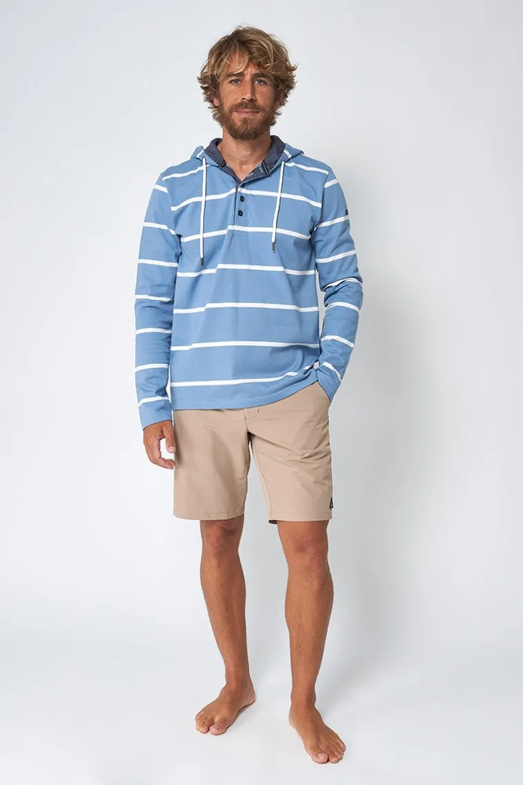 Batela Hooded Long Sleeve Sailing Sweater - Hoody Striped Sweater from Batela