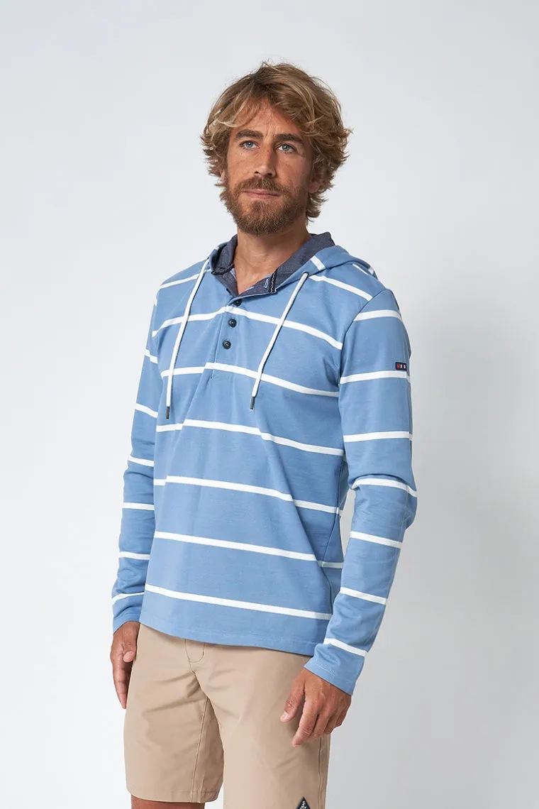 Batela Hooded Long Sleeve Sailing Sweater - Hoody Striped Sweater from Batela