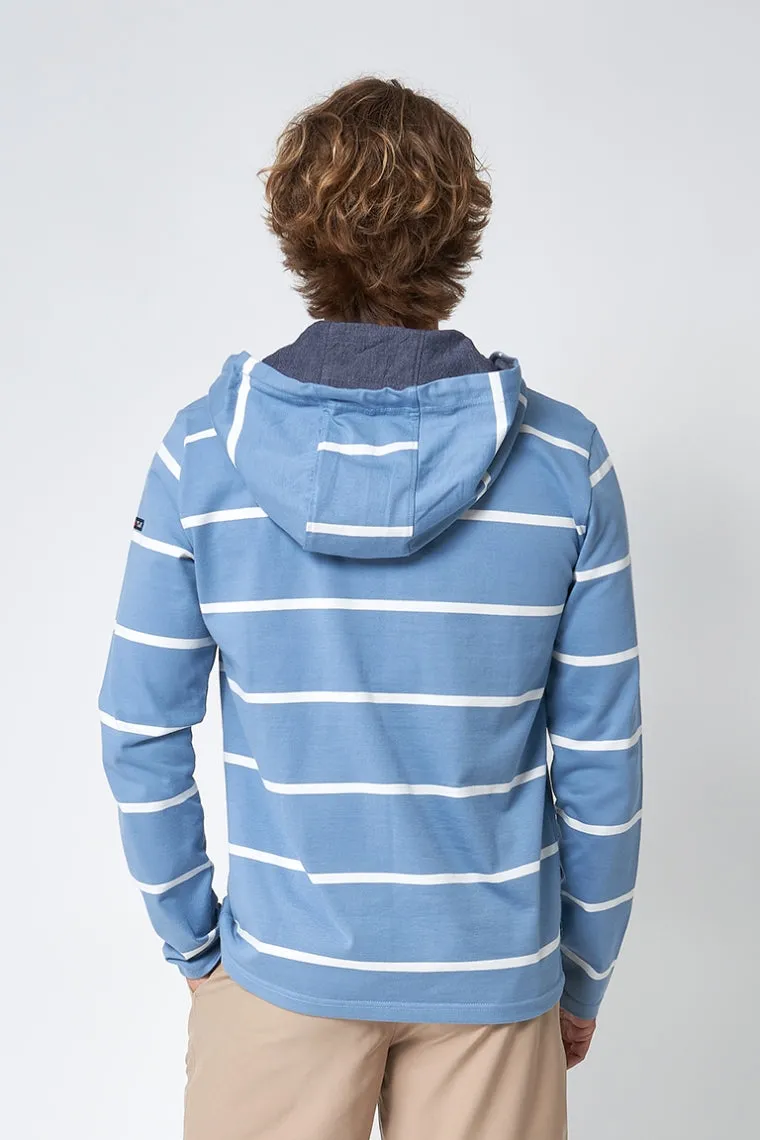 Batela Hooded Long Sleeve Sailing Sweater - Hoody Striped Sweater from Batela