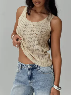 Beige Wategoes Knit Top