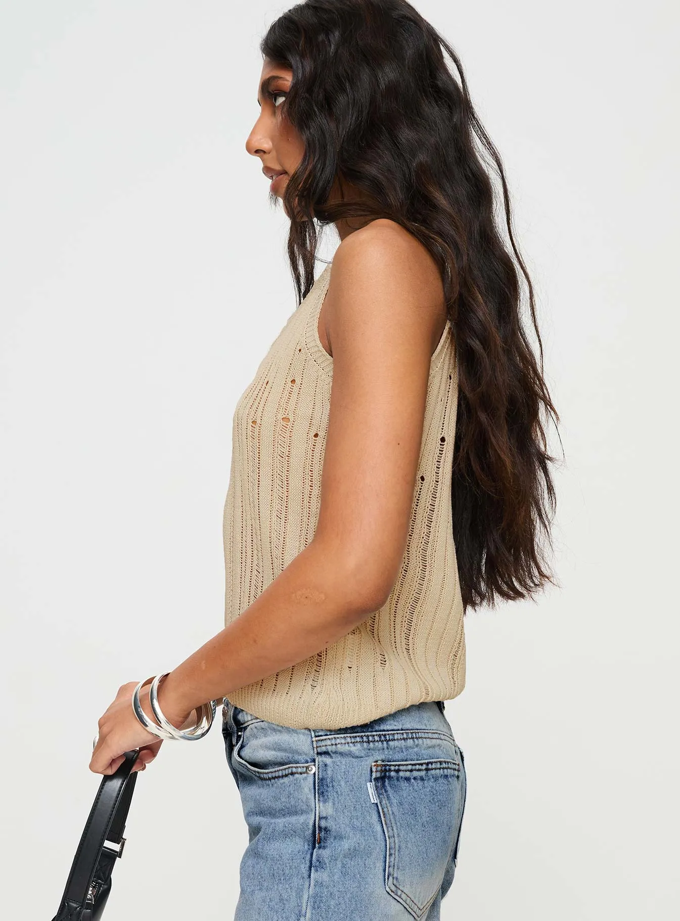 Beige Wategoes Knit Top