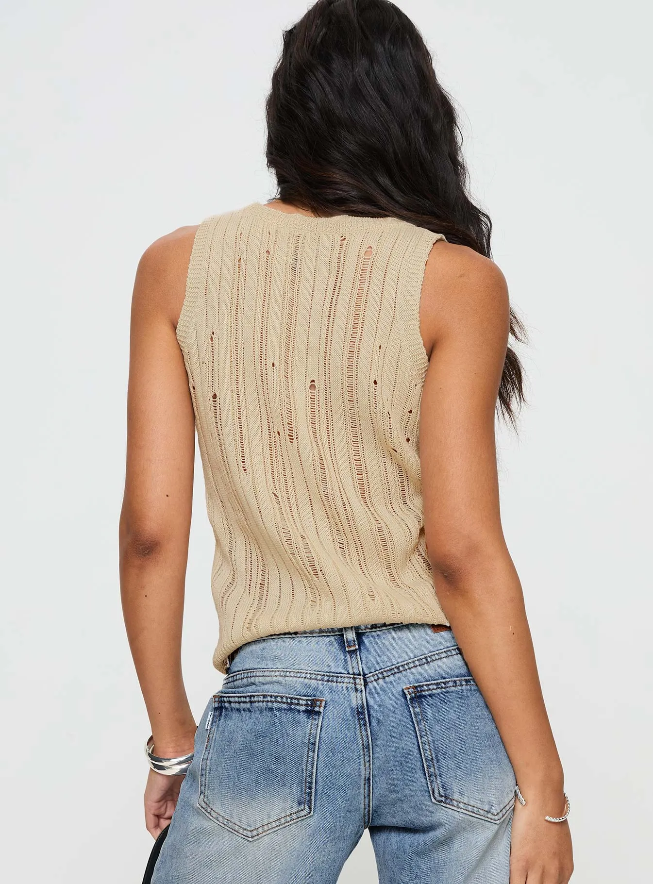 Beige Wategoes Knit Top