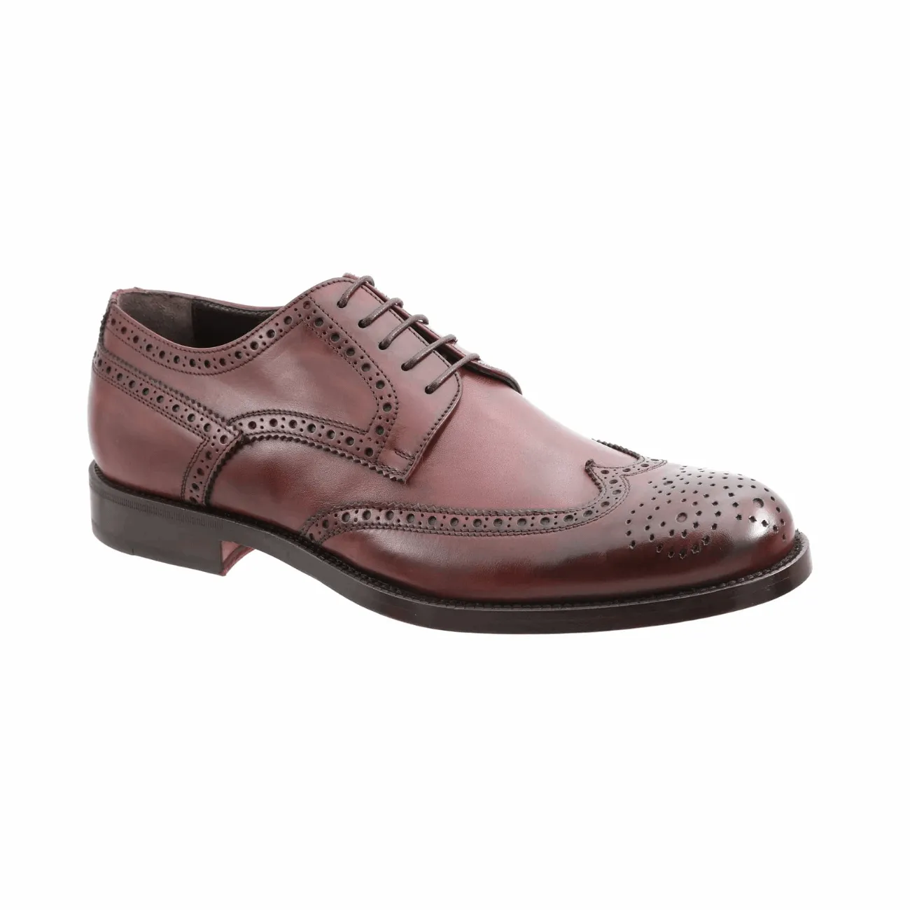 Bellesi Wingtip Leather Men's Derby, Brown - Buy Online, Best Price | |