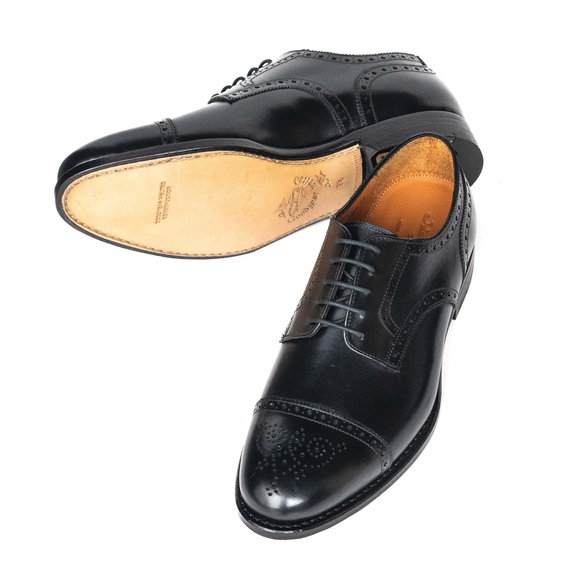 Black Men's Half Brogue Derby #98846