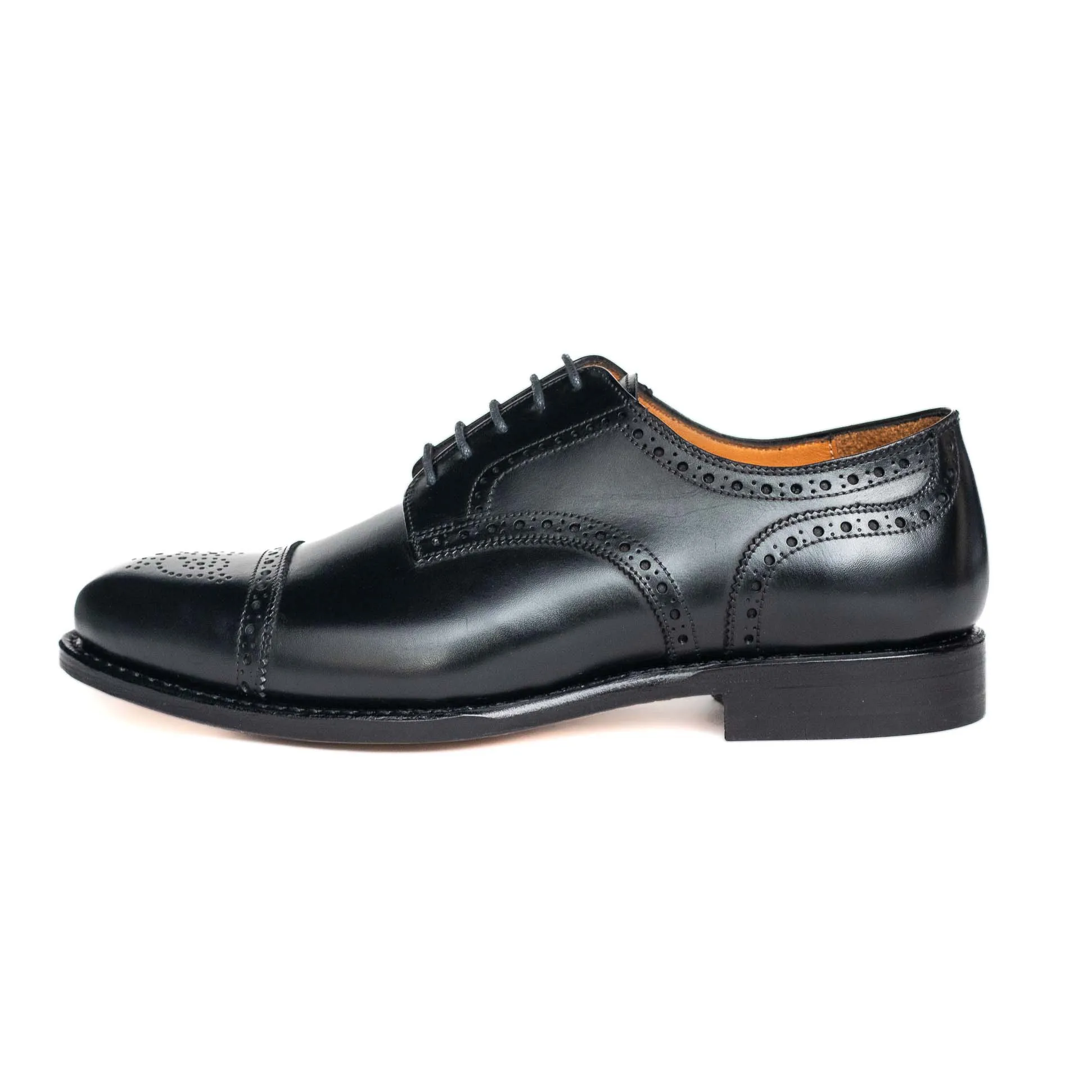 Black Men's Half Brogue Derby #98846