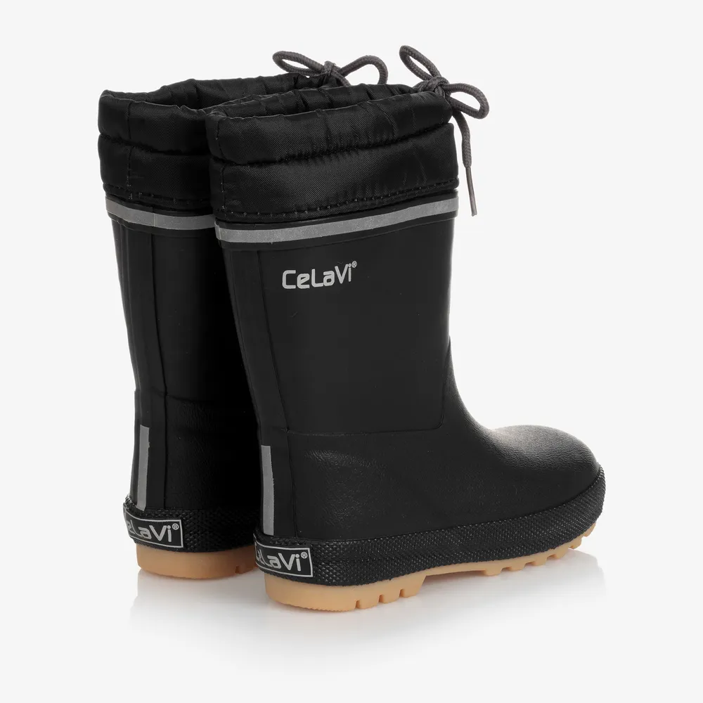 Black Rubber Rain Boots