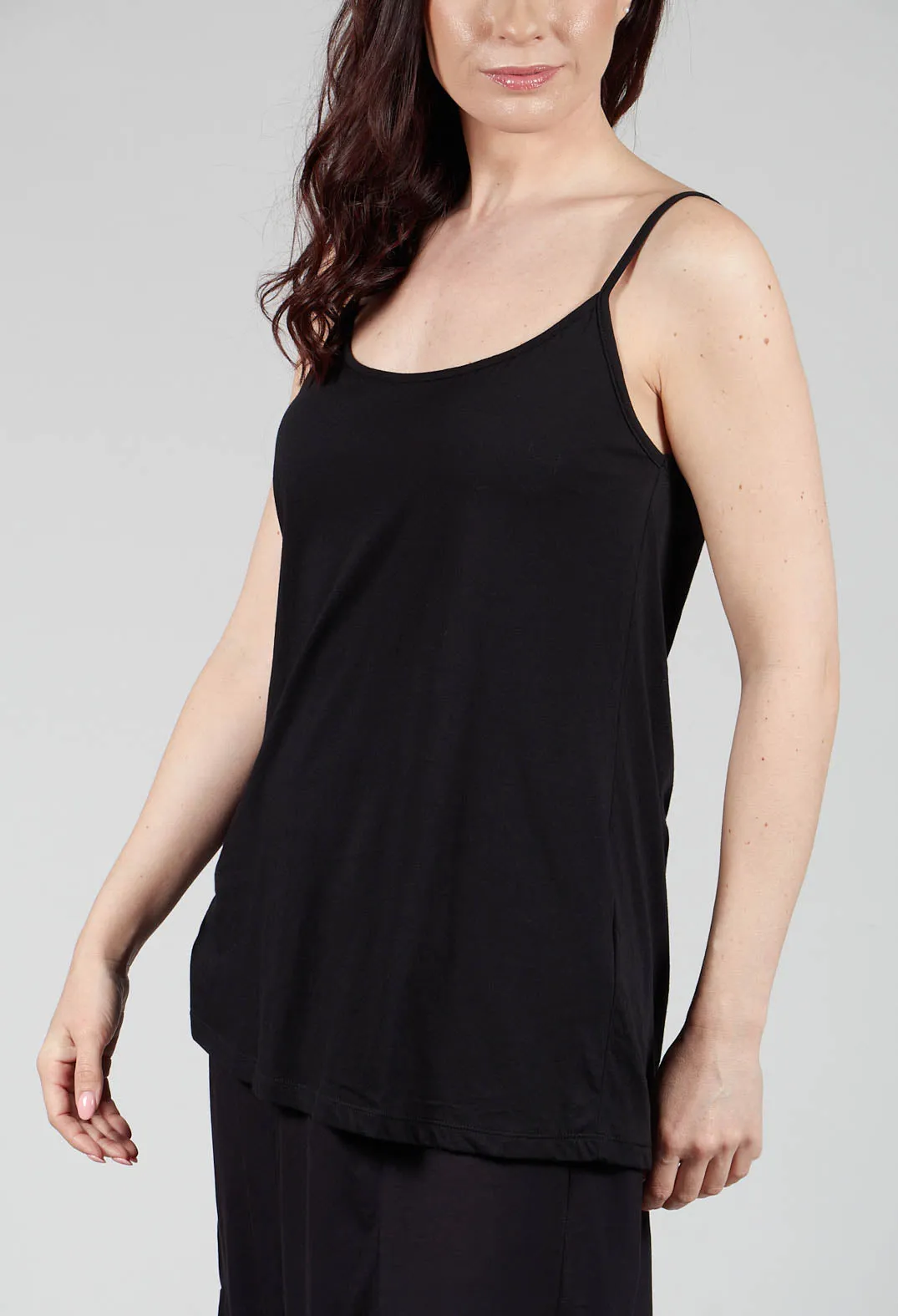 Black Spaghetti Strap Vest