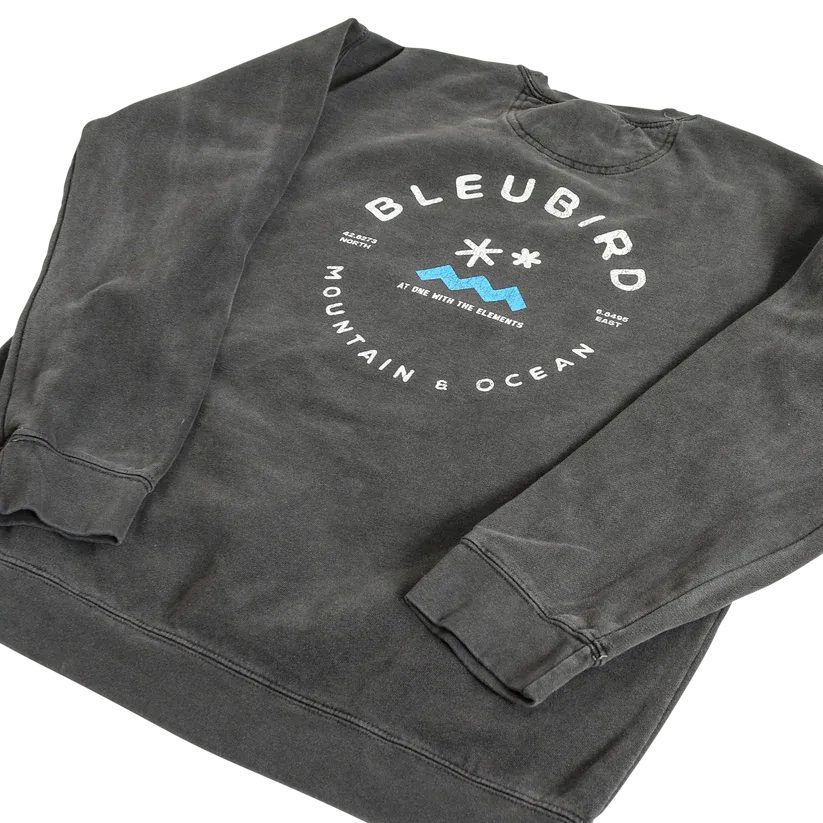 Bleubird Charcoal Original Crew Sweater - Unisex Crew Jumper From Bleubird