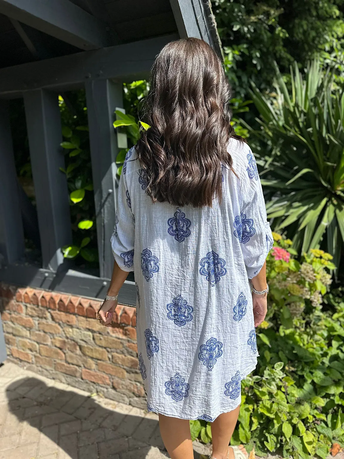 Blue Damask Shirt Orla