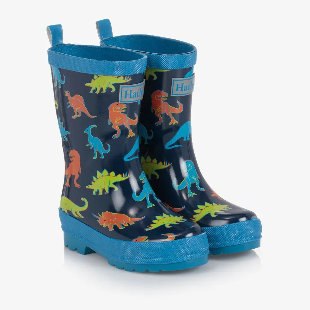 Blue Dinosaur Rain Boots