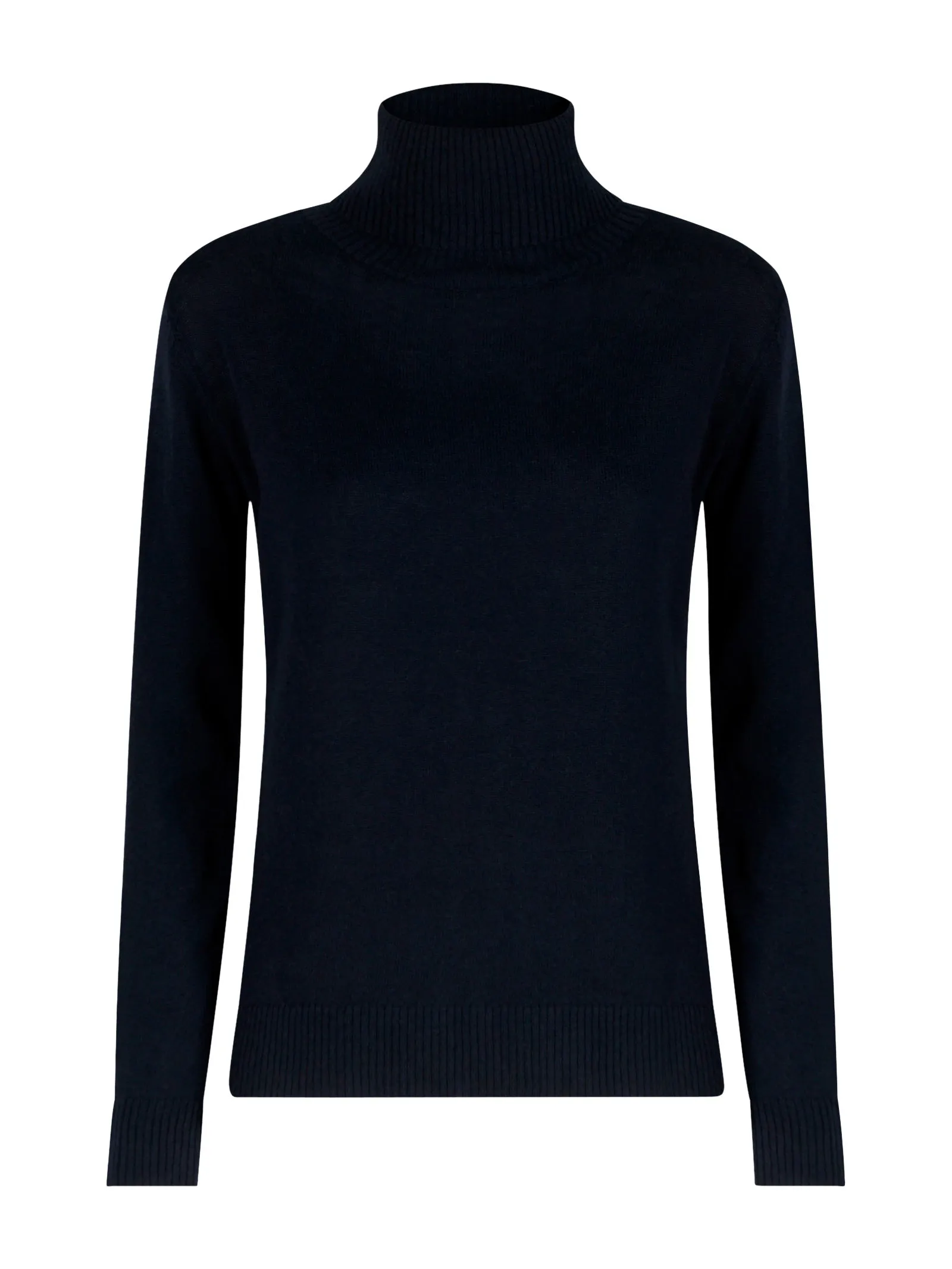 Blue Nice Wool Turtleneck Sweater