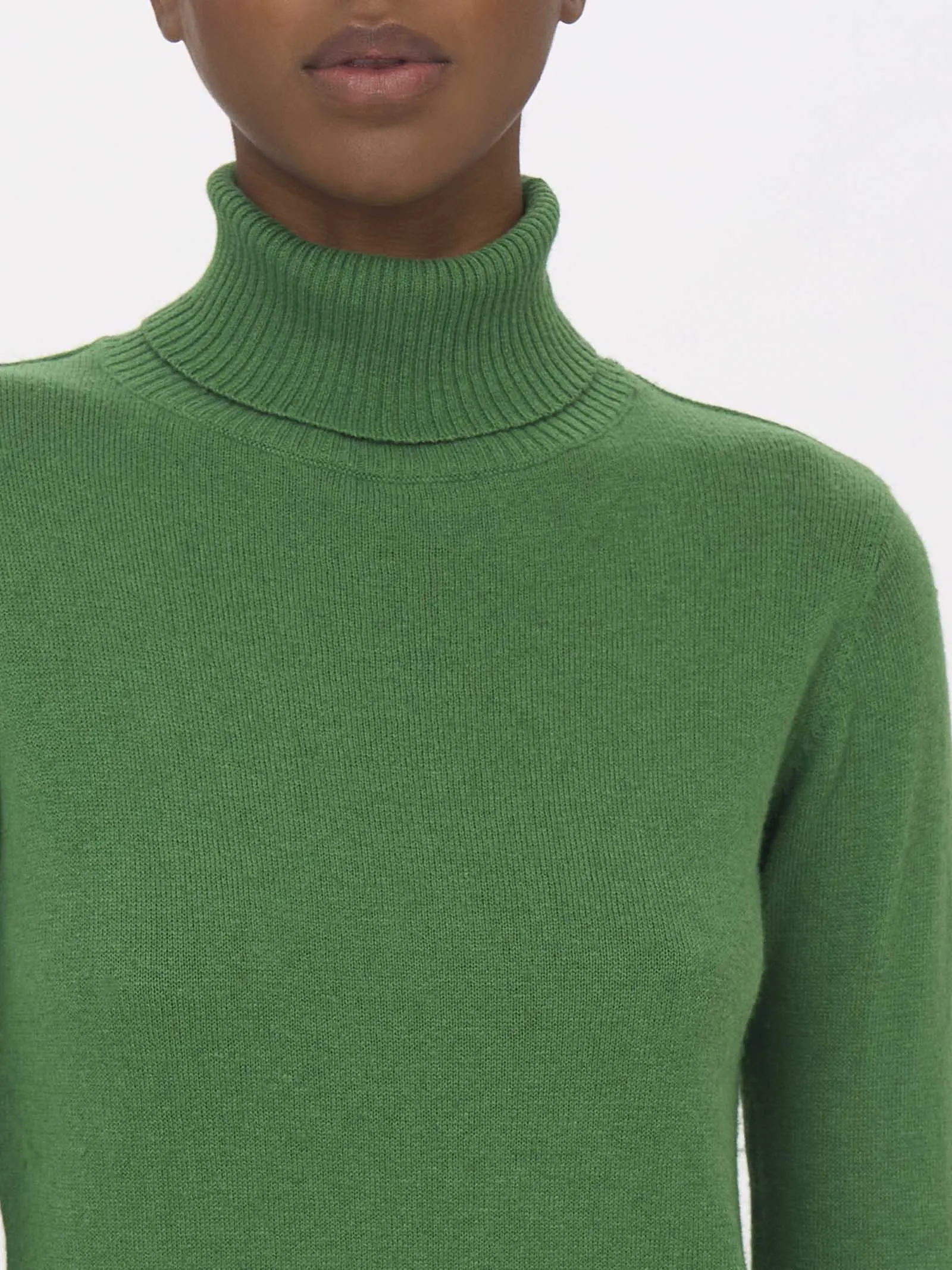 Blue Nice Wool Turtleneck Sweater