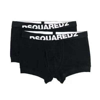 Boxer Uomo Dsquared2 DCXC90030 Trunk Bi-Pack Nero Dsquared D2 con Logo confezione 2 pezzi PE24