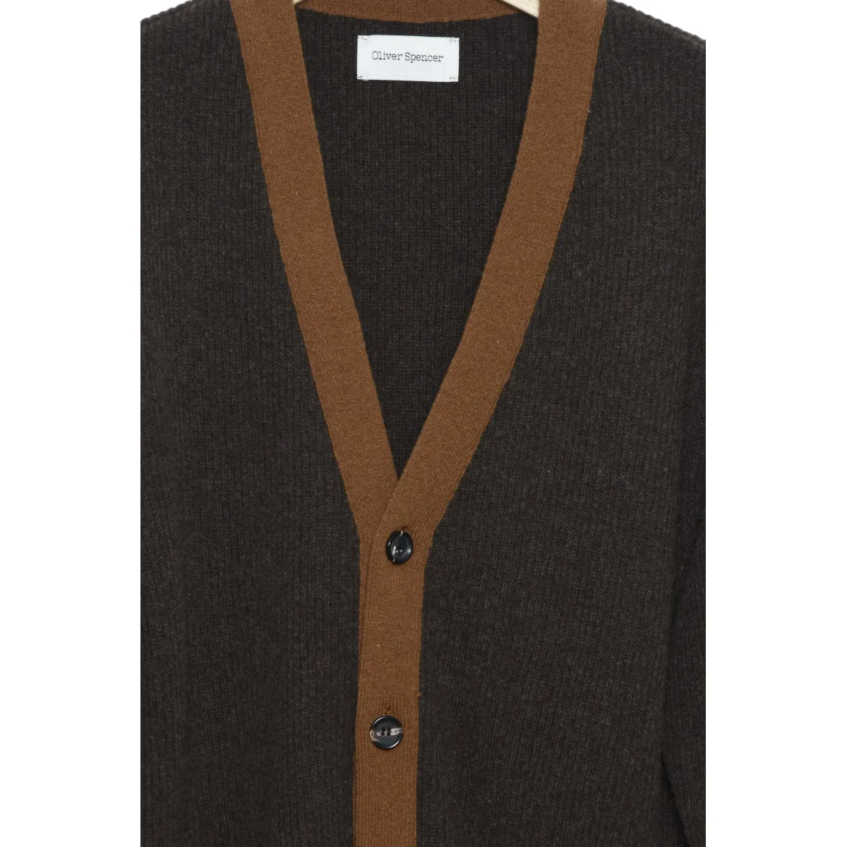 Brown Cardigan: Oliver Spencer Caradale Cardigan - Benson