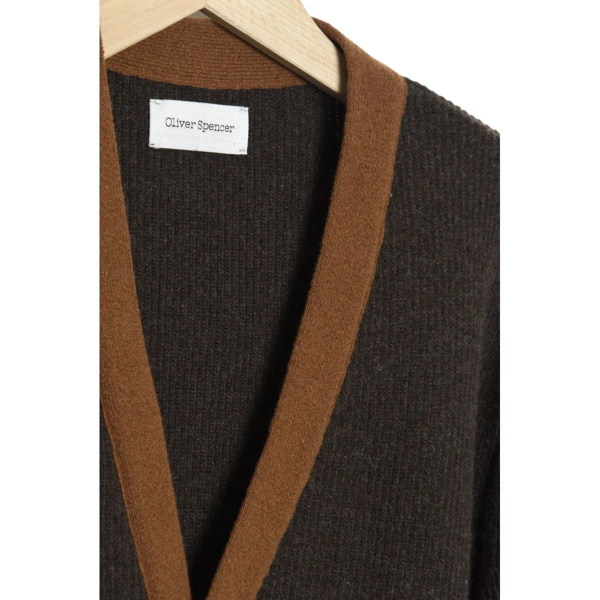 Brown Cardigan: Oliver Spencer Caradale Cardigan - Benson