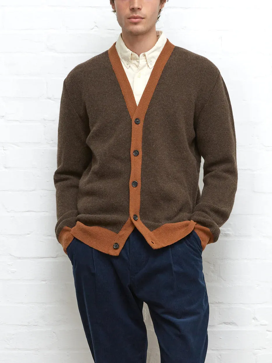 Brown Cardigan: Oliver Spencer Caradale Cardigan - Benson