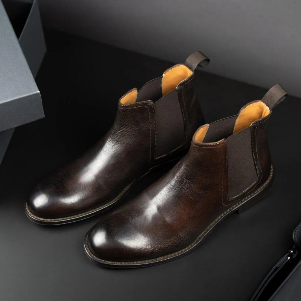 Brown Leather Men's Chelsea Boot