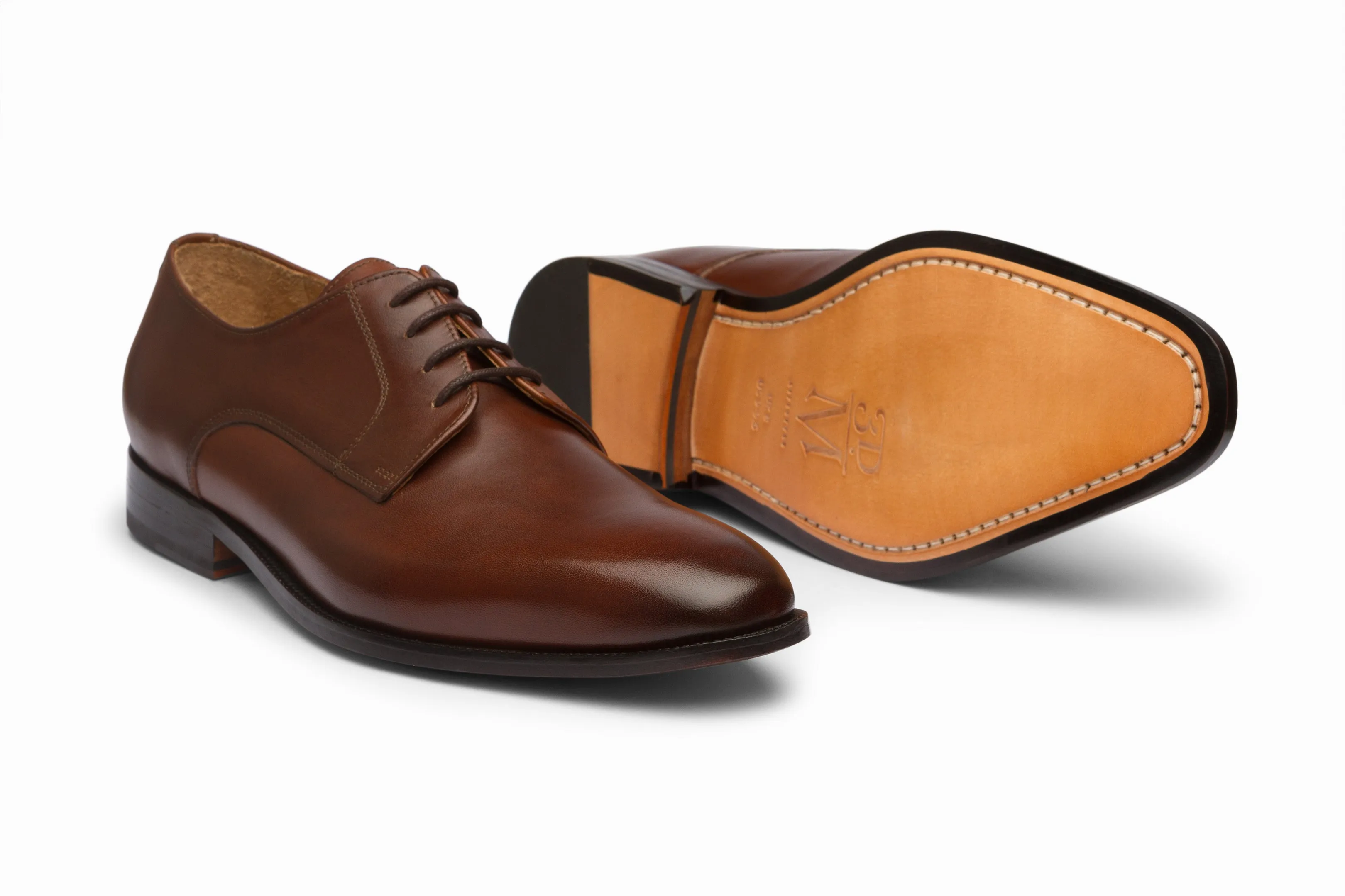 Brown Plain Derby shoes - Top choice for stylish footwear