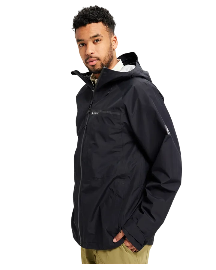 Burton Men's Veridry Rain Jacket - True Black - Gore-Tex 2L - 2023