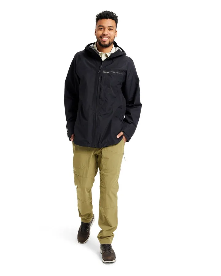 Burton Men's Veridry Rain Jacket - True Black - Gore-Tex 2L - 2023