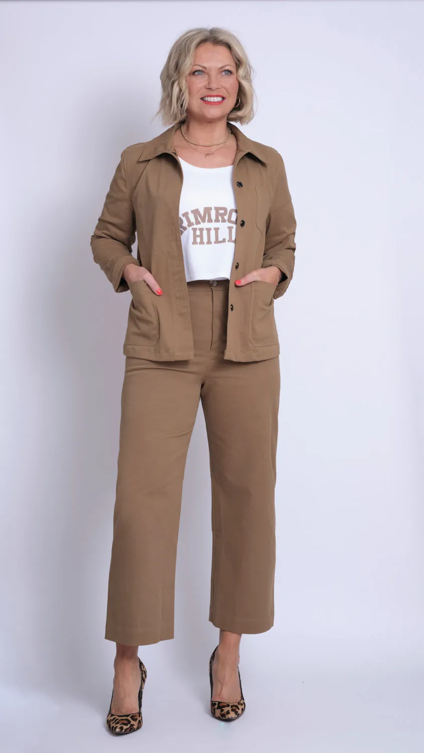 Caramel Sailor Pants in Cotton-Twill fabric